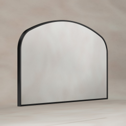 Origins Living Delphine Overmantel Arch Mirror 120x70cm - Black Overmantel Arch DEL-00R127-BK