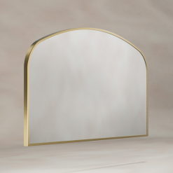 Origins Living Delphine Overmantel Arch Mirror 60x90cm - Brushed Brass Overmantel Arch DEL-00R069-BB