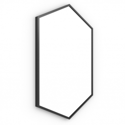 Origins Living Docklands Hexagonal Mirror Black - 50x75cm Hexagon B375516